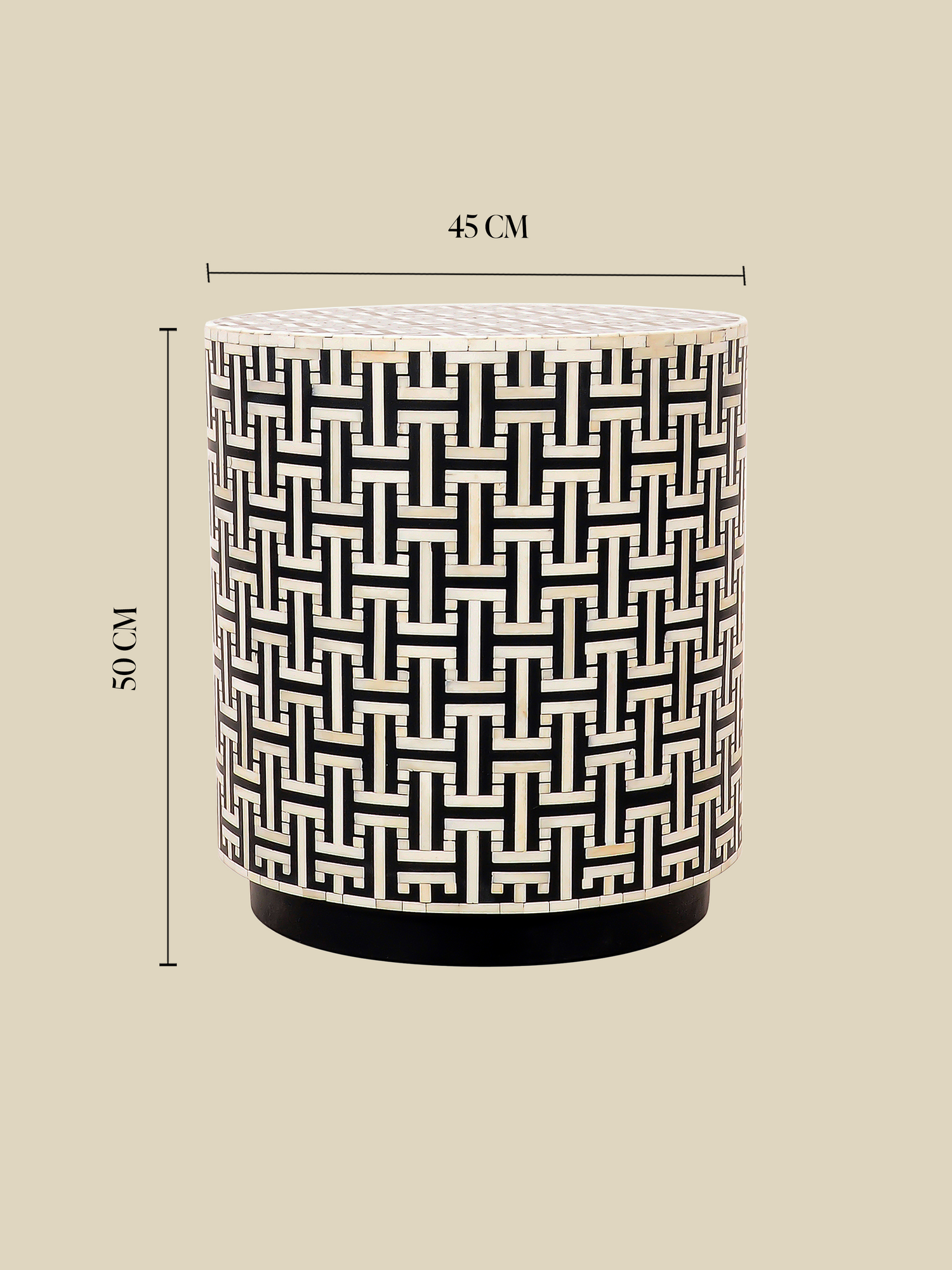 Evie Bone Inlay Side Table