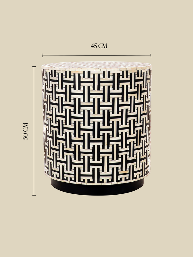Evie Bone Inlay Side Table