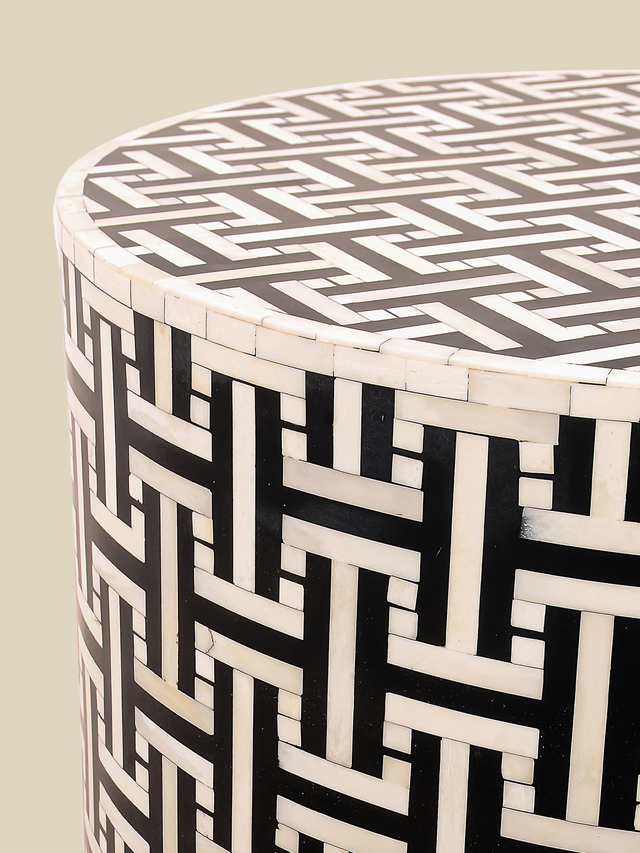 Evie Bone Inlay Side Table