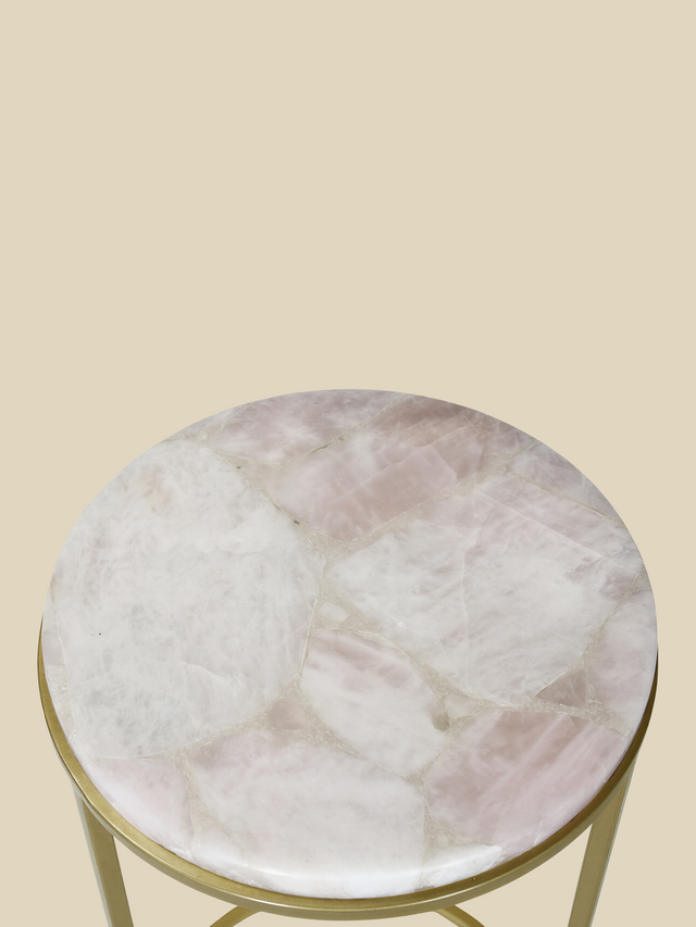Blushara Rose Quartz End Table