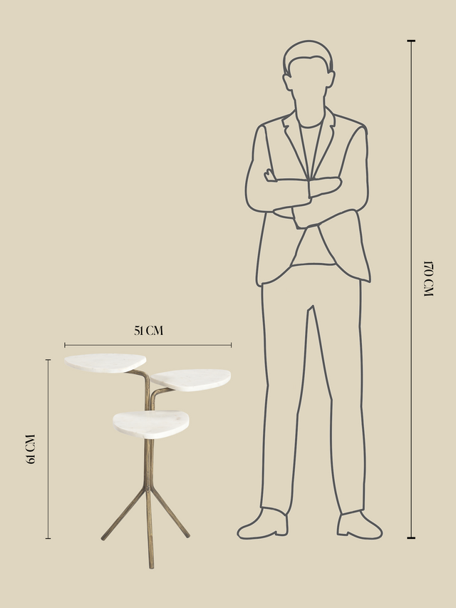 Gigi Marble Top Side Table