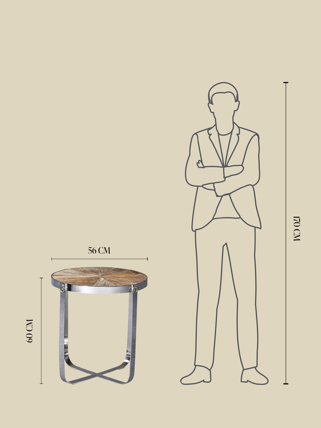 Ezio Reclaimed Wood Side Table