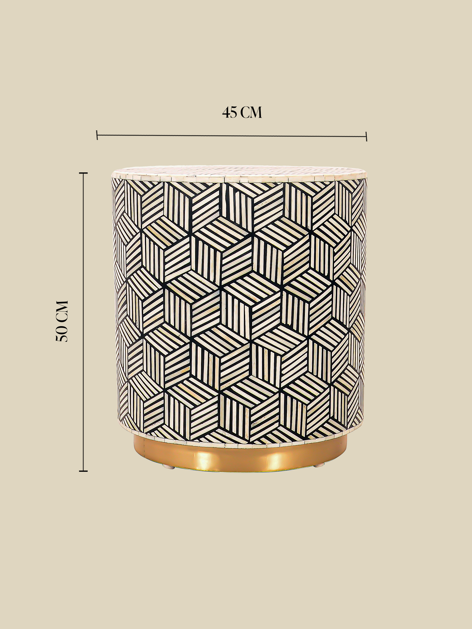 Raya Bone Inlay Side Table