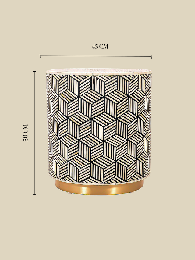 Raya Bone Inlay Side Table