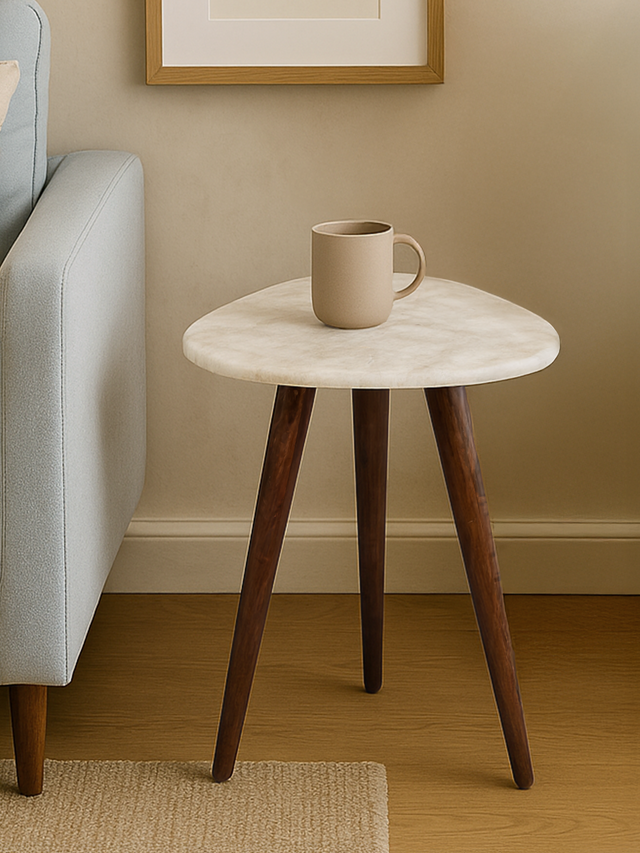 Celeste White Agate Side Table