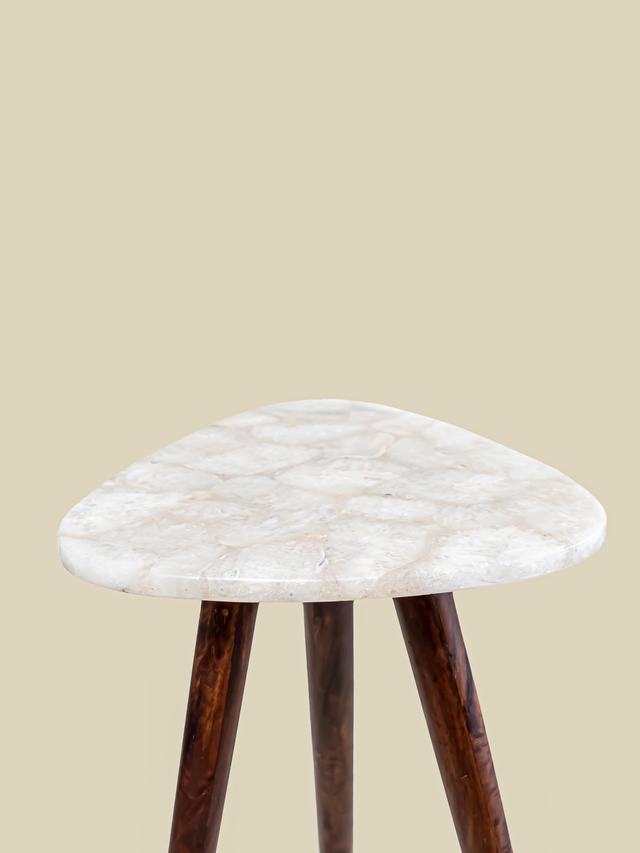 Celeste White Agate Side Table