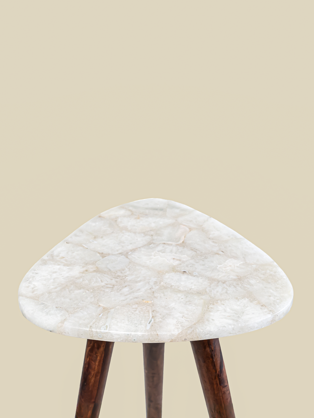 Celeste White Agate Side Table
