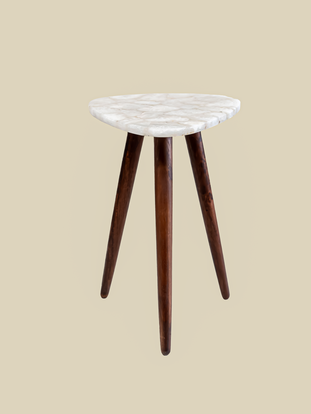 Celeste White Agate Side Table