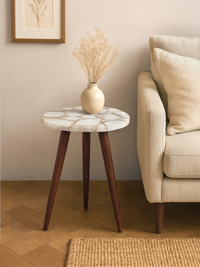 Celeste Pearl Agate Side Table