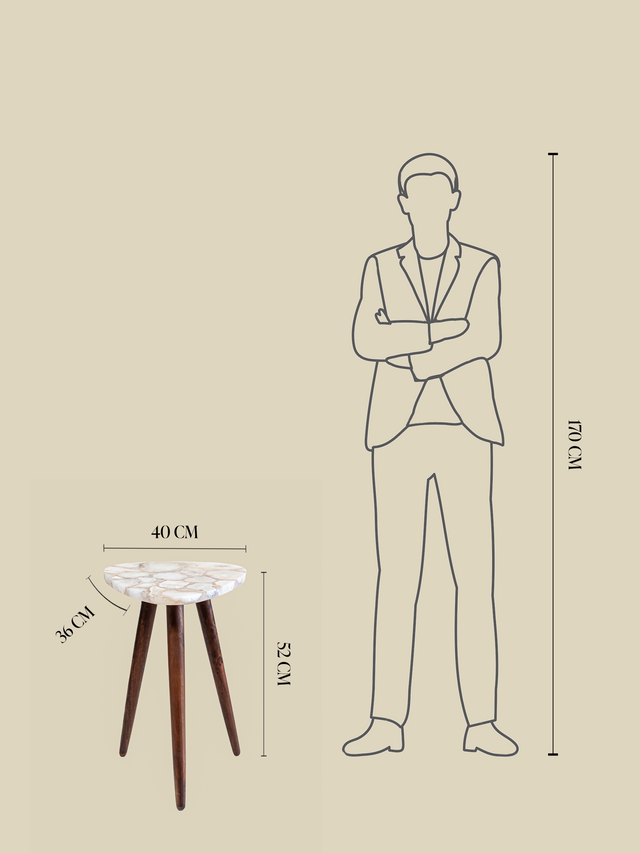 Celeste Pearl Agate Side Table