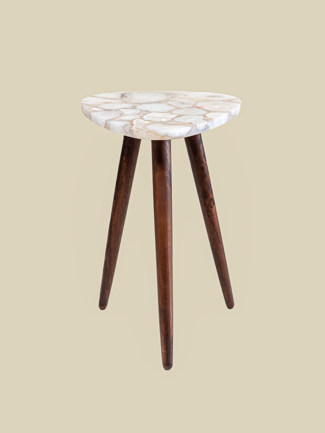 Celeste Pearl Agate Side Table
