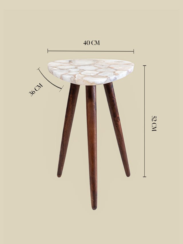 Celeste Pearl Agate Side Table