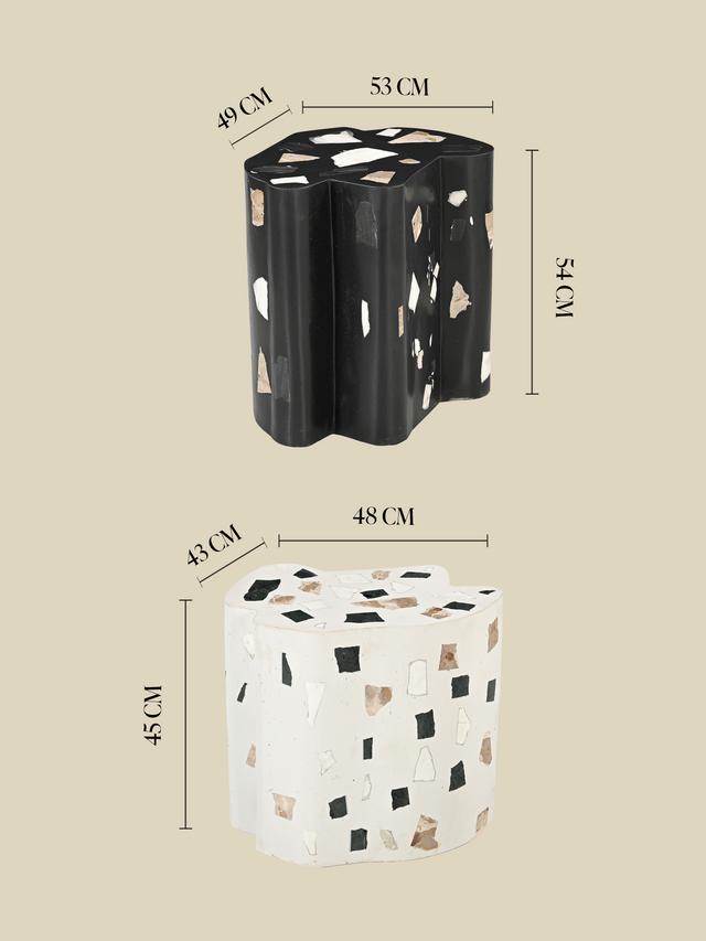 Levi Terrazzo Side Tables – Set of 2