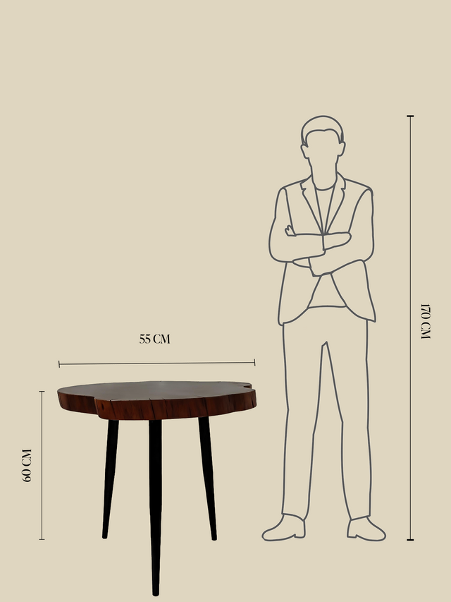 Logan Organic Shape Side Table - Large