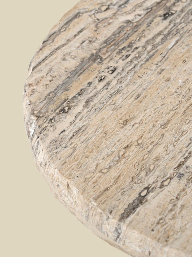 Silas Travertine Side Table Set