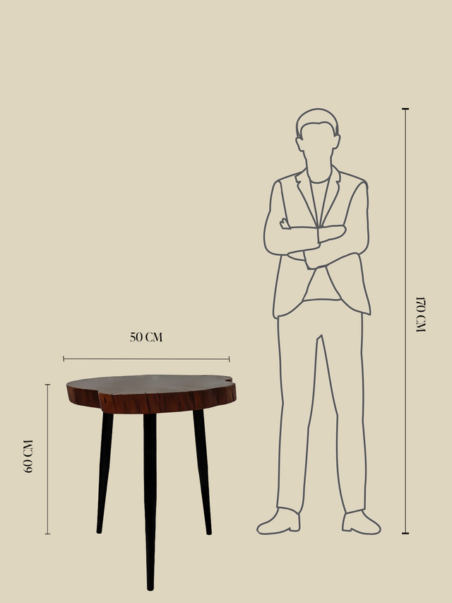 Logan Organic Shape Side Table - Small