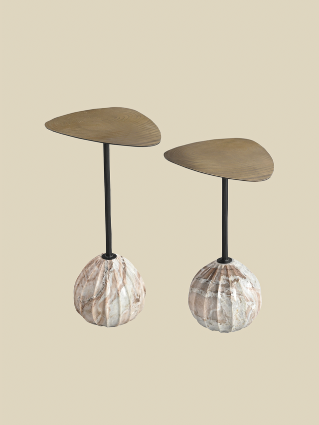 Eli Marble & Iron Side Table Set