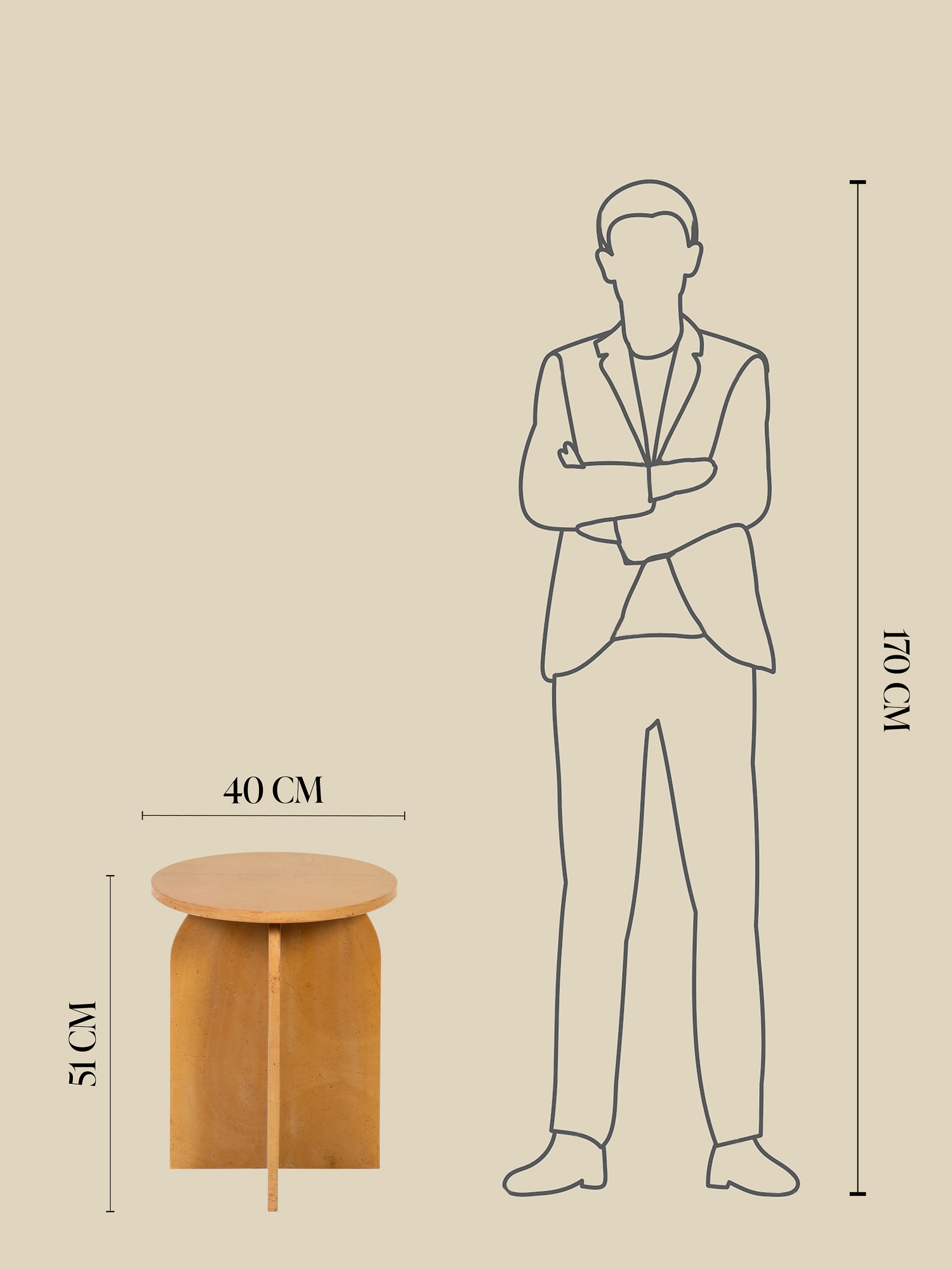 Petra Ochre Marble Side Table