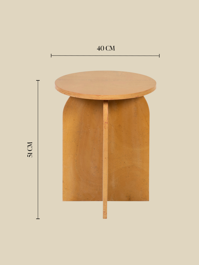 Petra Ochre Marble Side Table