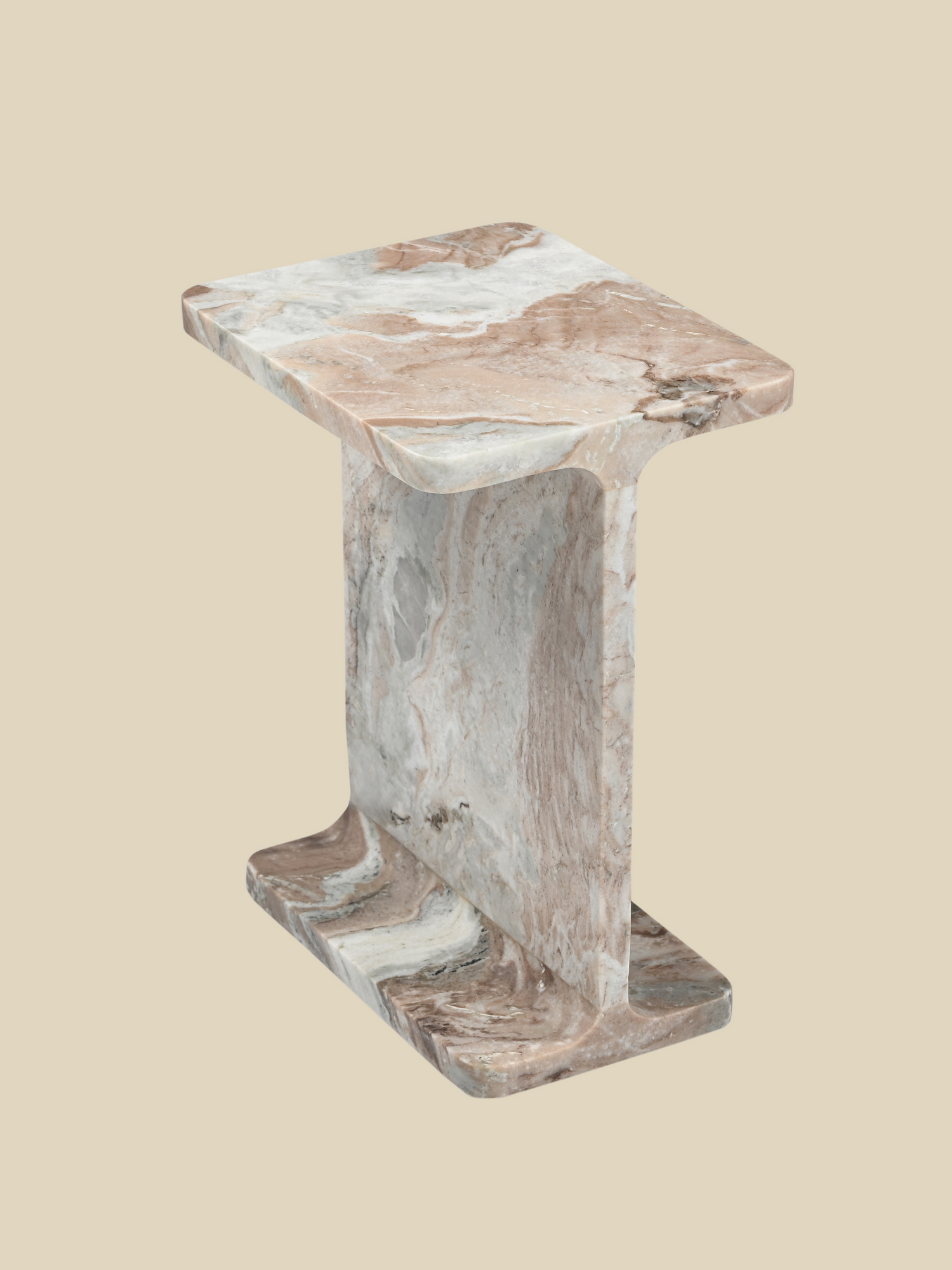 Cassian Grey Marble Side Table