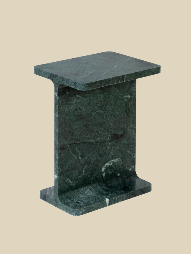Cassian Green Marble Side Table