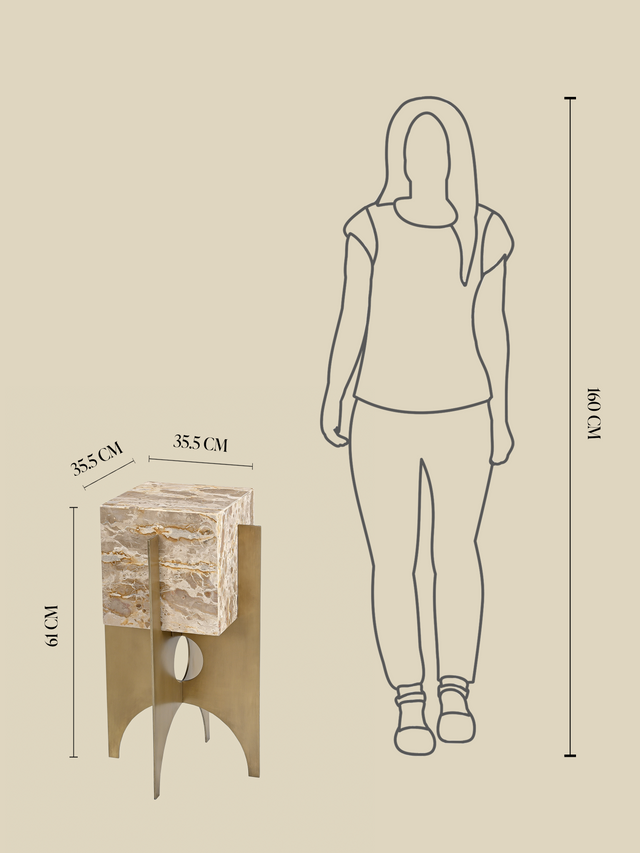 Aurex Marble Top Side Table