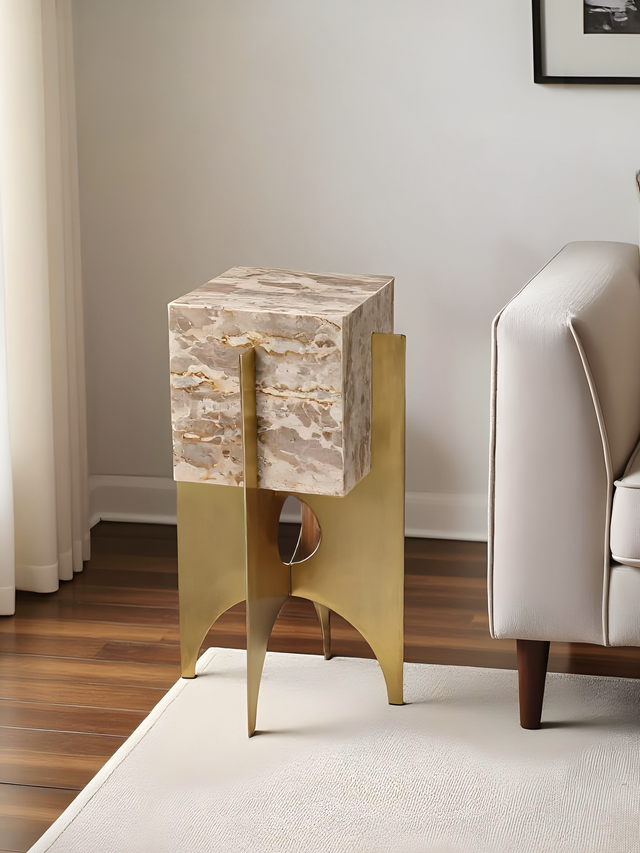 Aurex Marble Top Side Table