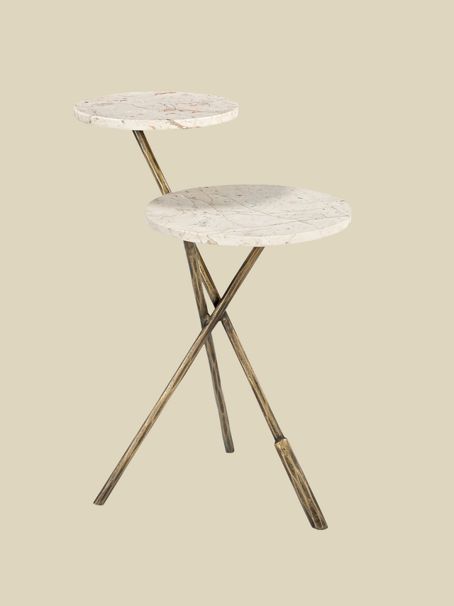 Zephyr Marble Top Side Table