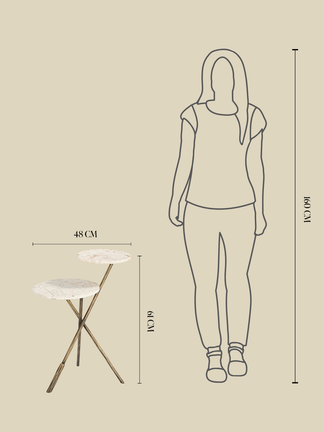 Zephyr Marble Top Side Table