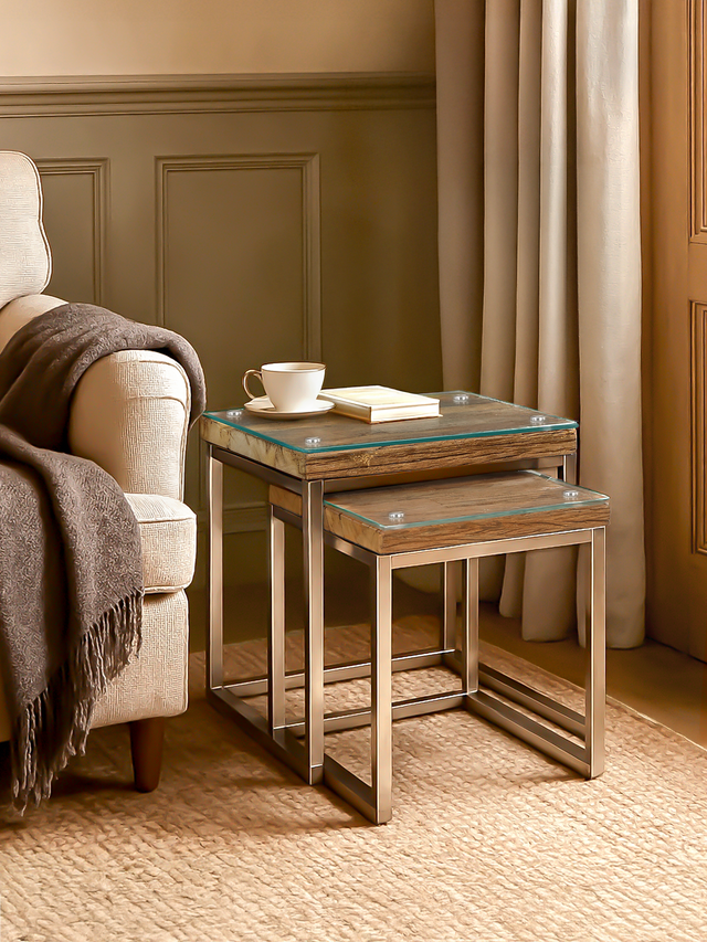 Yuki Reclaimed Wood Nesting Side Tables