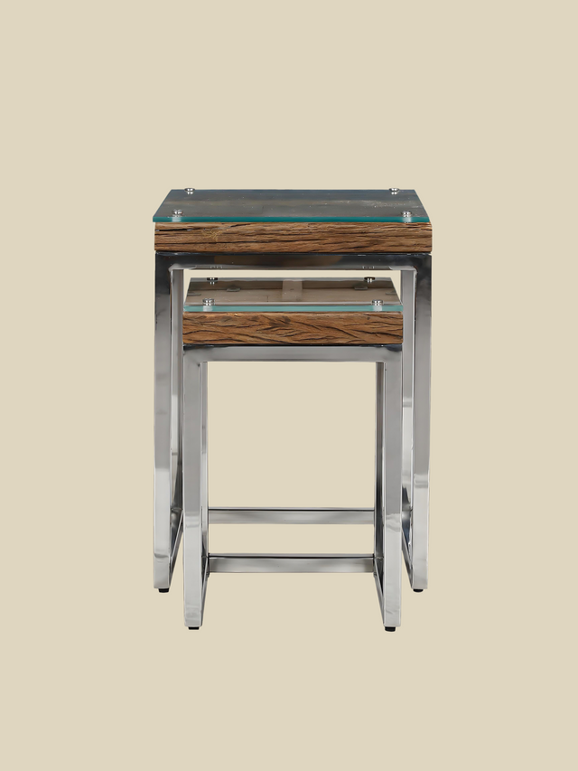 Yuki Reclaimed Wood Nesting Side Tables