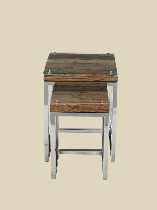 Yuki Reclaimed Wood Nesting Side Tables