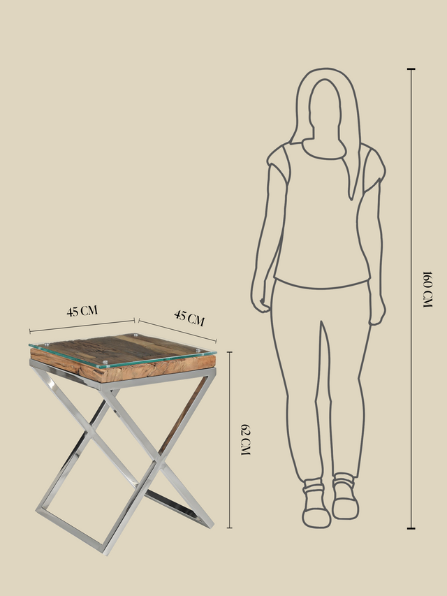 Aria Reclaimed Wood Side Table