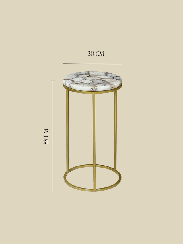 Emma Pearl Agate Side Table