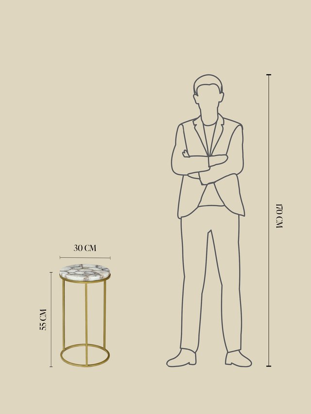 Emma Pearl Agate Side Table