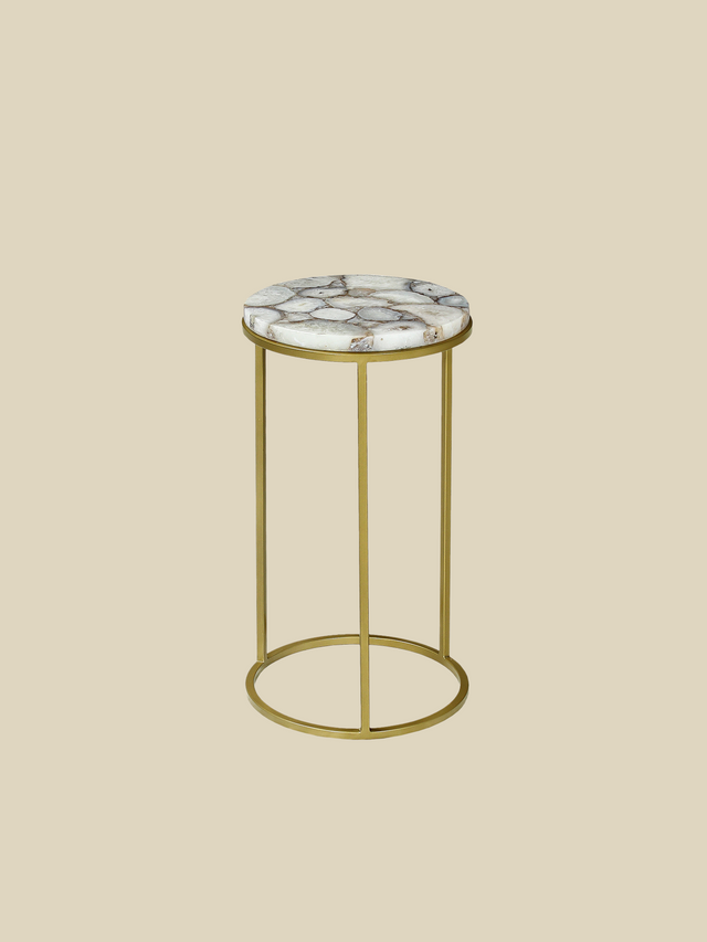 Emma Pearl Agate Side Table