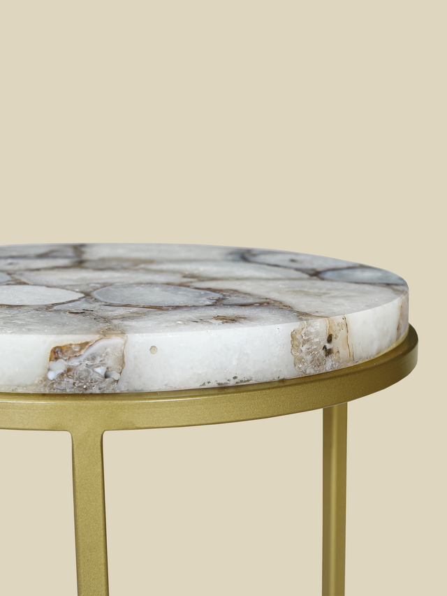 Emma Pearl Agate Side Table