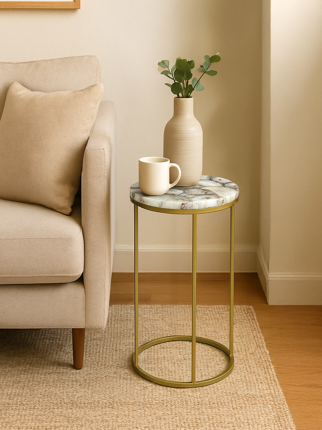 Emma Pearl Agate Side Table