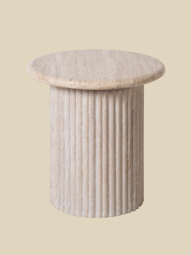 Solace Travertine Side Table