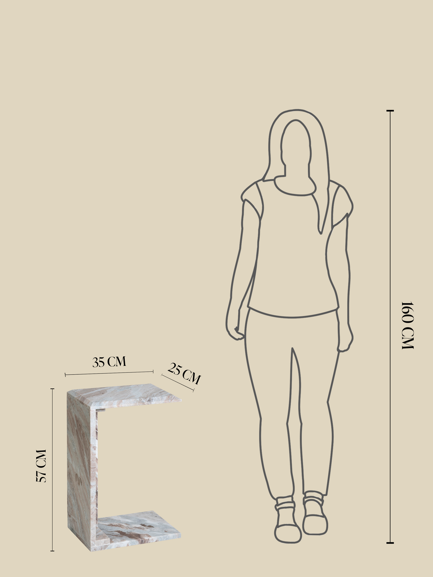 Aster Toronto Marble Side Table