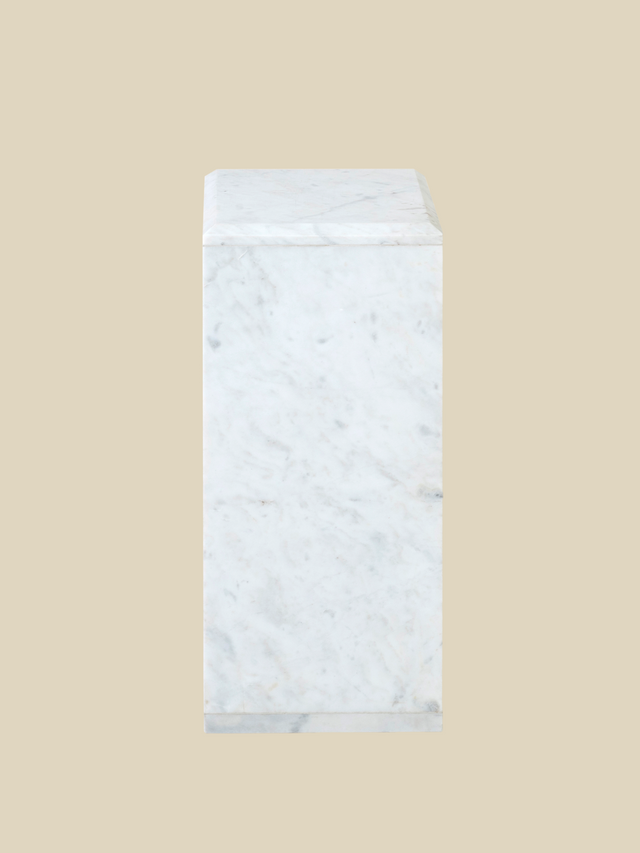 Aster White Marble Side Table