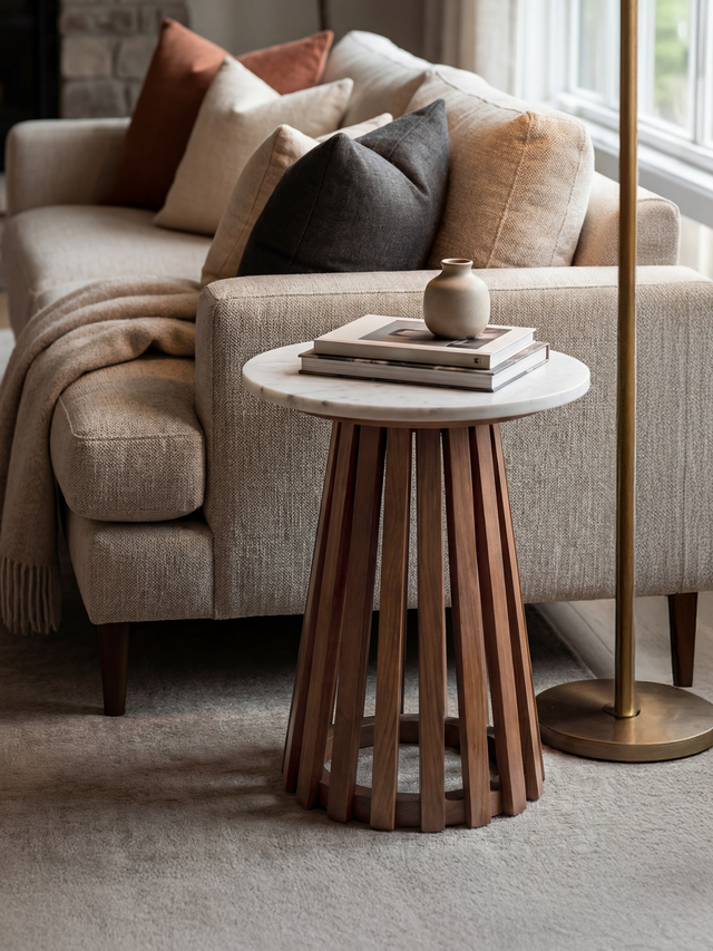Livia Marble Side Table