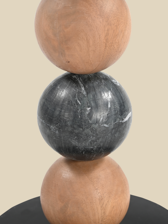 Lydia Mango Wood Sculptural Side Table - Light Wood