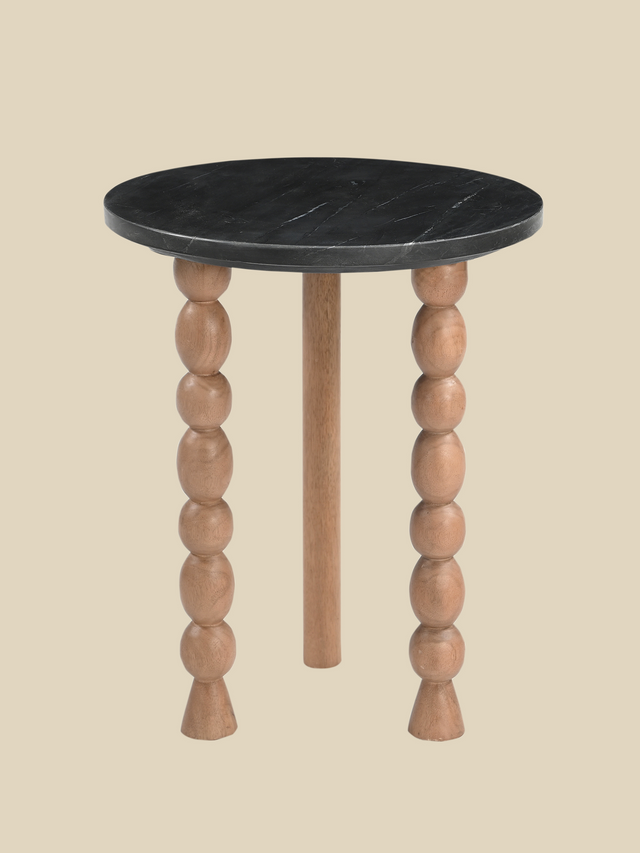Elildh Mango Wood Glam Side Table