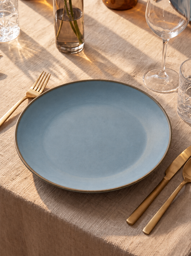 Cassia Blue Porcelain Dinner Plates - Set of 6