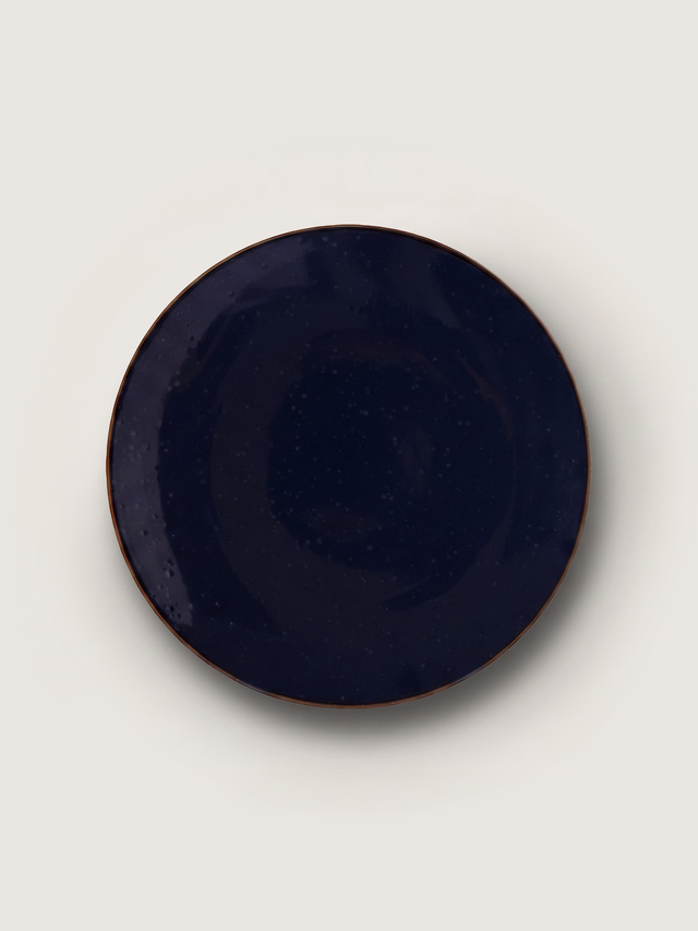 Linden Navy Stoneware Dinner Plates - Set of 6