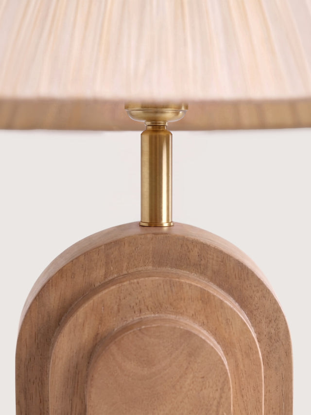 Arko Mango Wood Geometric Lamp Base