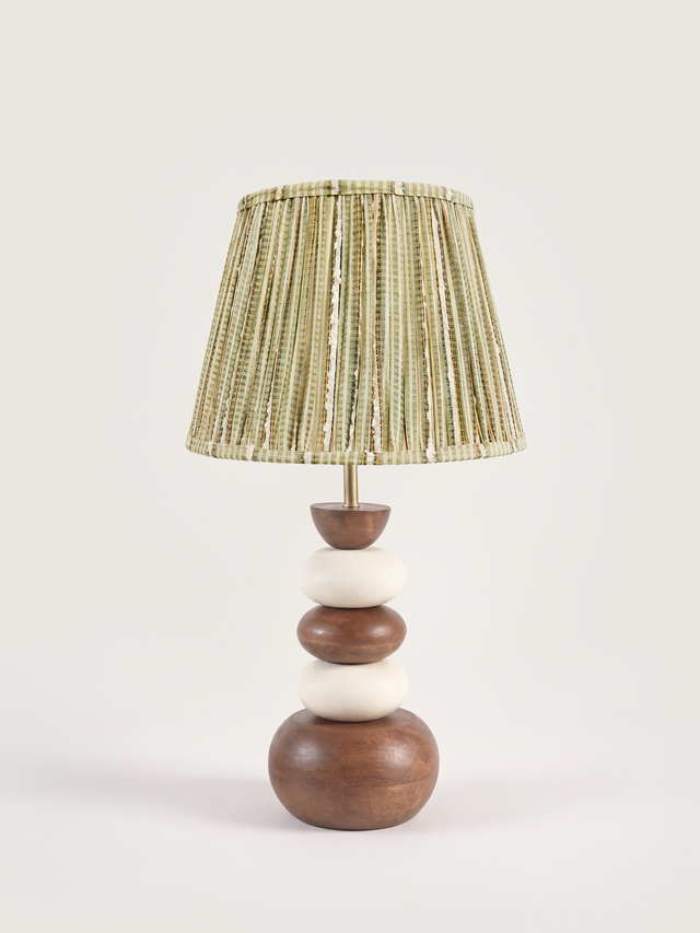 Peba Mango Wood Pebble Lamp Base