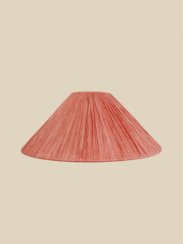 Charlotte Raffia Lampshade with Miru Paper Mache Sculptural Lamp Base