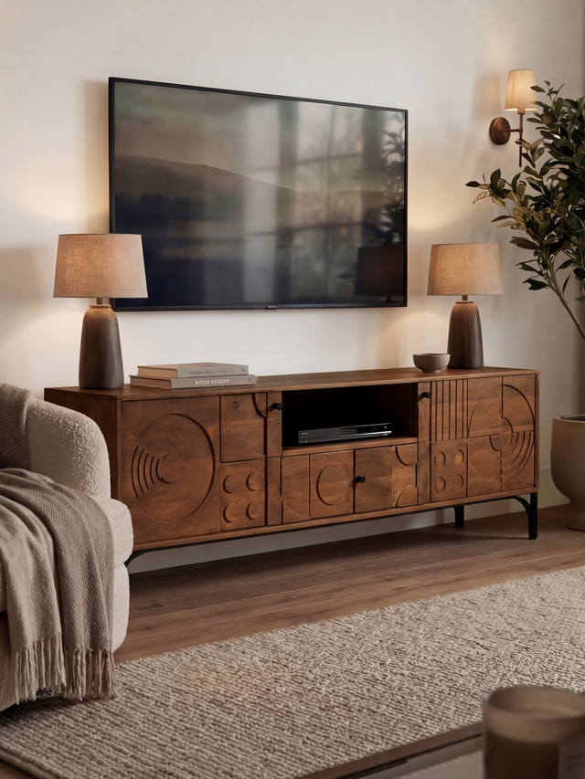 Bastian Mango Wood Media Unit